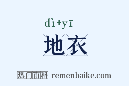 地衣是什么意思的图片